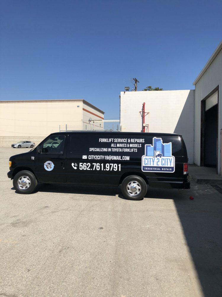 City 2 City Industrial Repair service van providing mobile forklift repair
